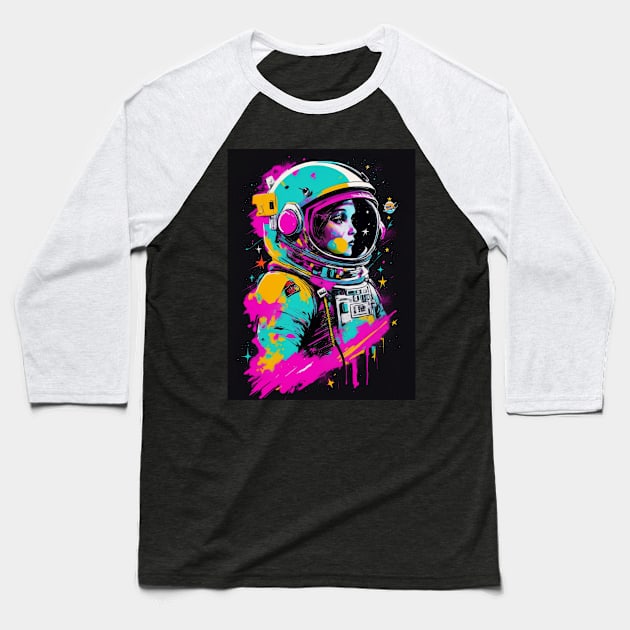 Be an Astronaut Baseball T-Shirt by Beerlogoff